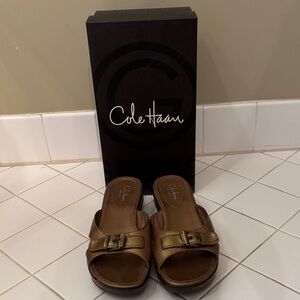 Cole Haan Air Tatum Tan Slide Sandals
